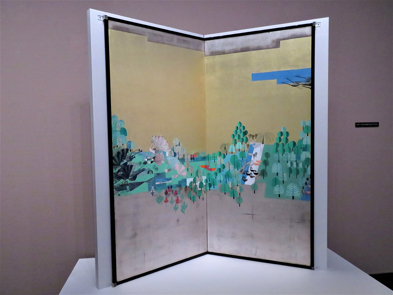 上野リチ・リックス《花鳥図屛風》1935年頃、京都国立近代美術館