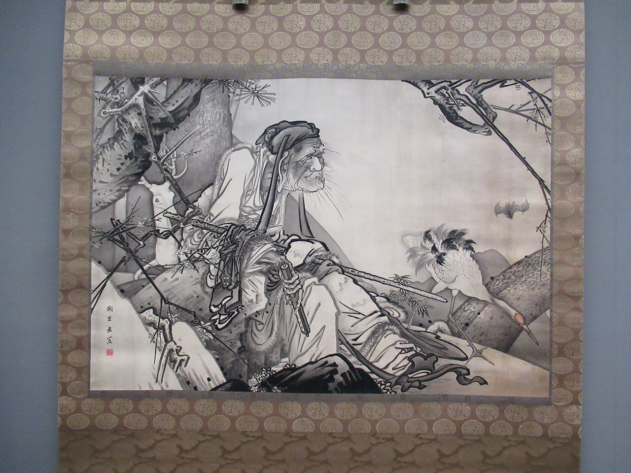 狩野芳崖「寿老人図」1877～82年　明治10年代前半頃　〈東京〉