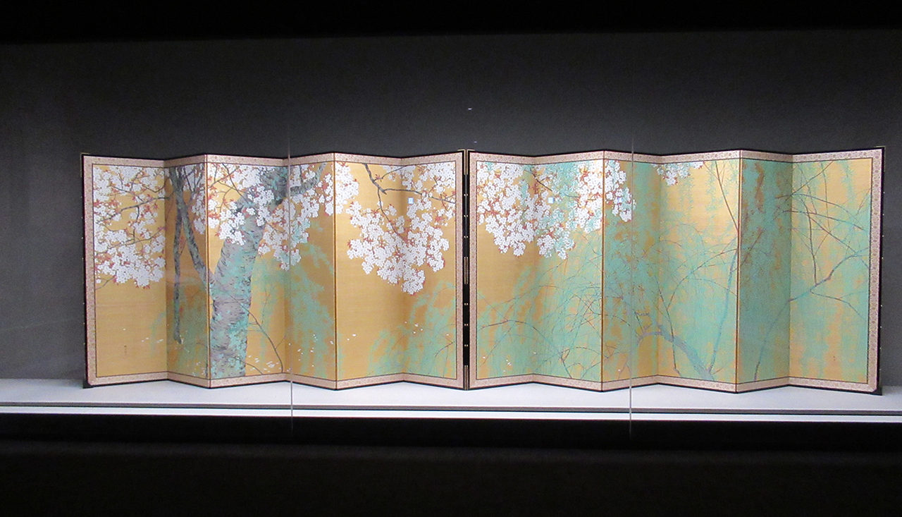 木島櫻谷「柳桜図」1917（大正6）年〈京都〉※前期展示