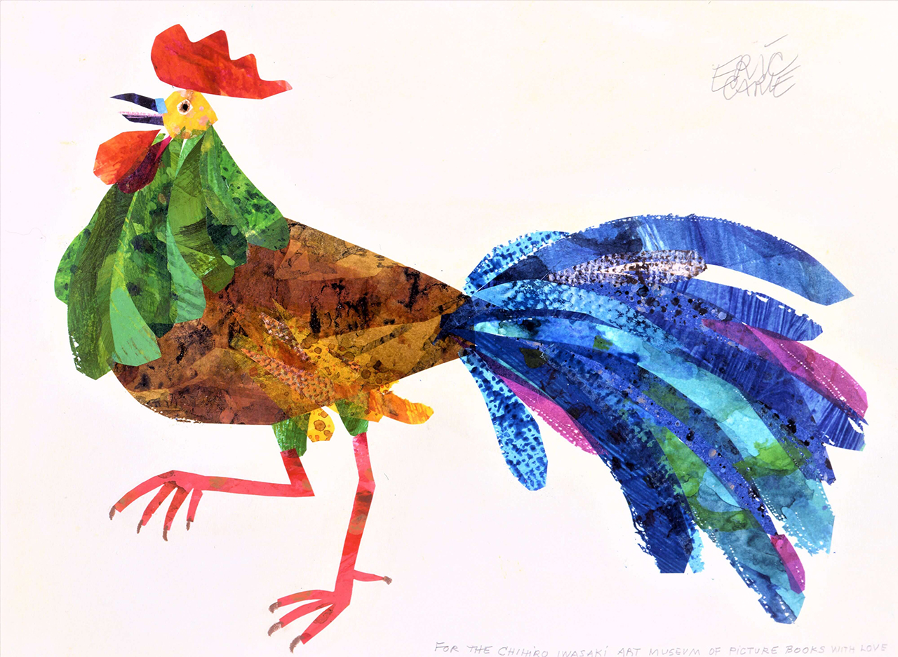 エリック・カール　おんどり　1985年　Eric Carle, Rooster. Collection of The Chihiro Art Museum. © 1985 by Penguin Random House LLC.