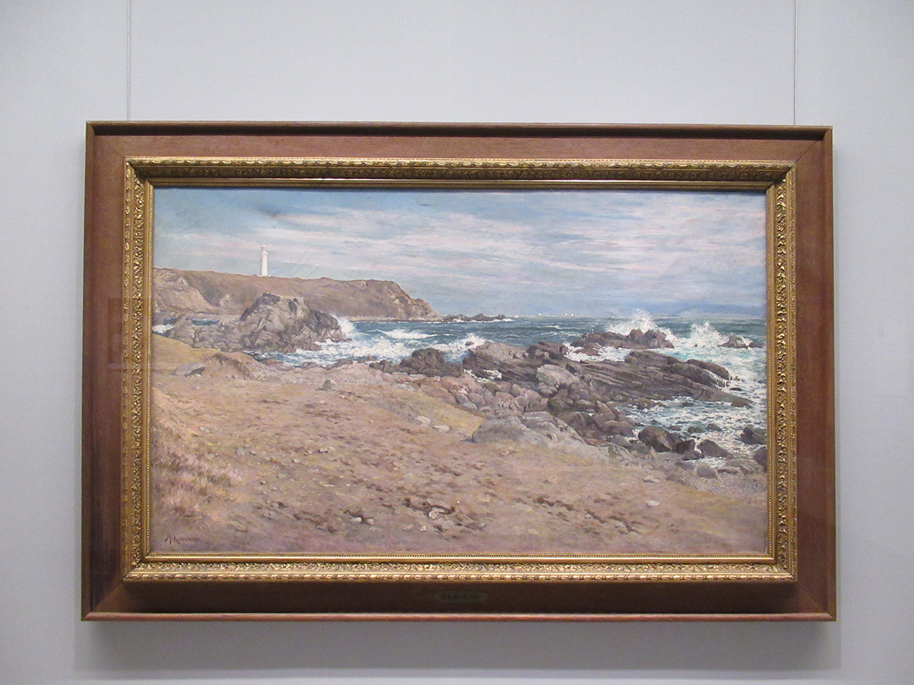河久保正名「海岸灯台之図」　91.5×151.6㎝　1902年