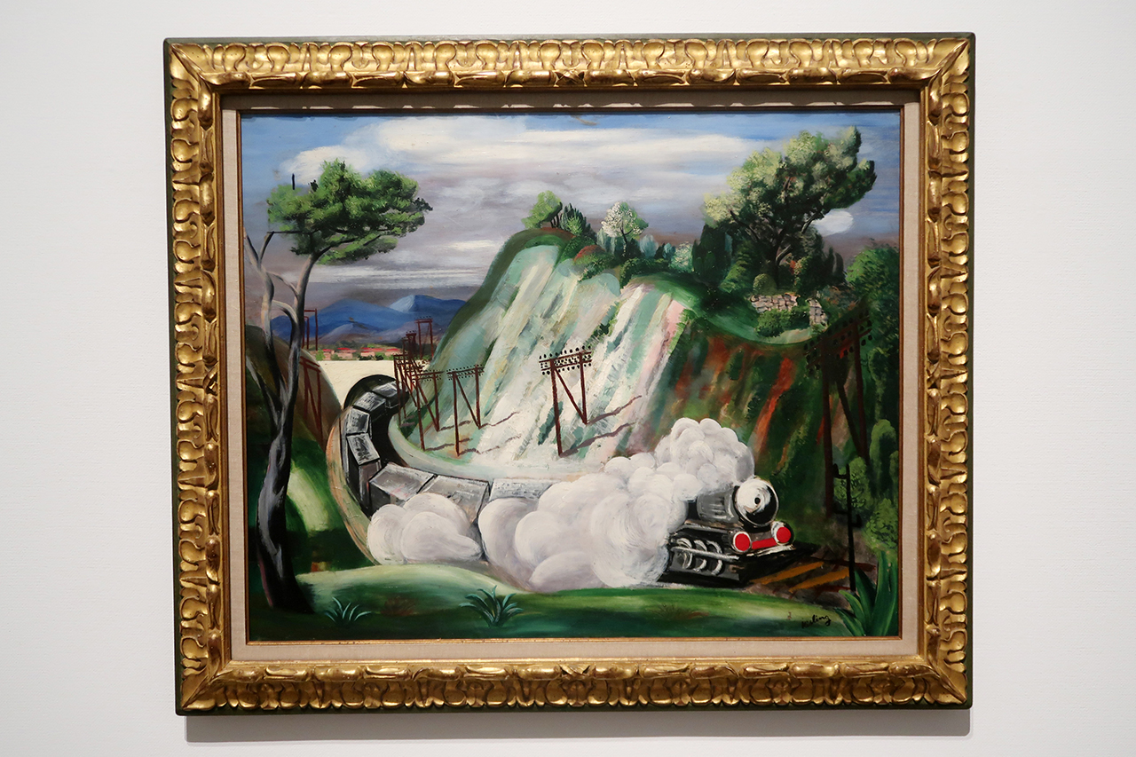 モイーズ・キスリング《風景、パリ-ニース間の汽車》1926年　ポーラ美術館