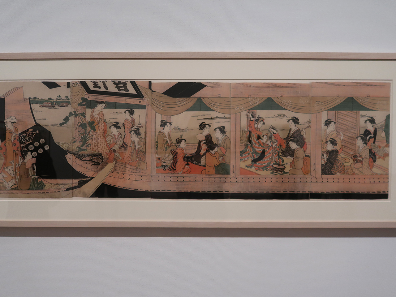 鳥文斎栄之《吉野丸船遊び》天明7-8（1787-88）年頃　千葉市美術館蔵
